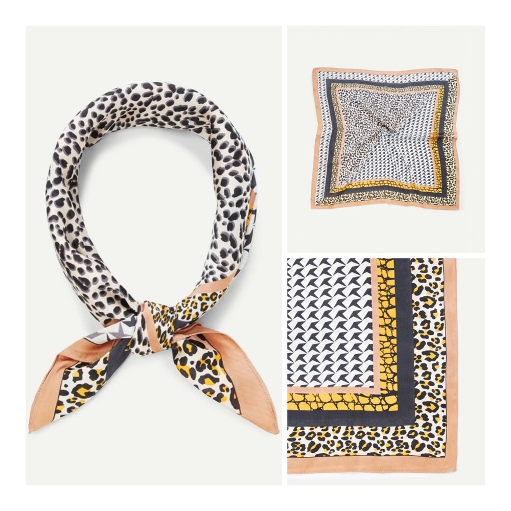 2/$24 🎉JUST IN! Leopard Hair/Neck/Purse Scarf - Picture 2 of 5